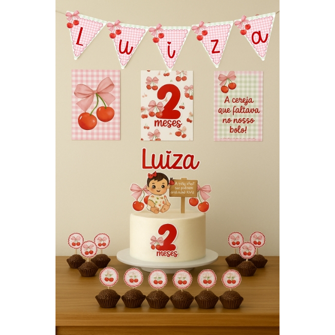 decoração festa cerejinha DIY