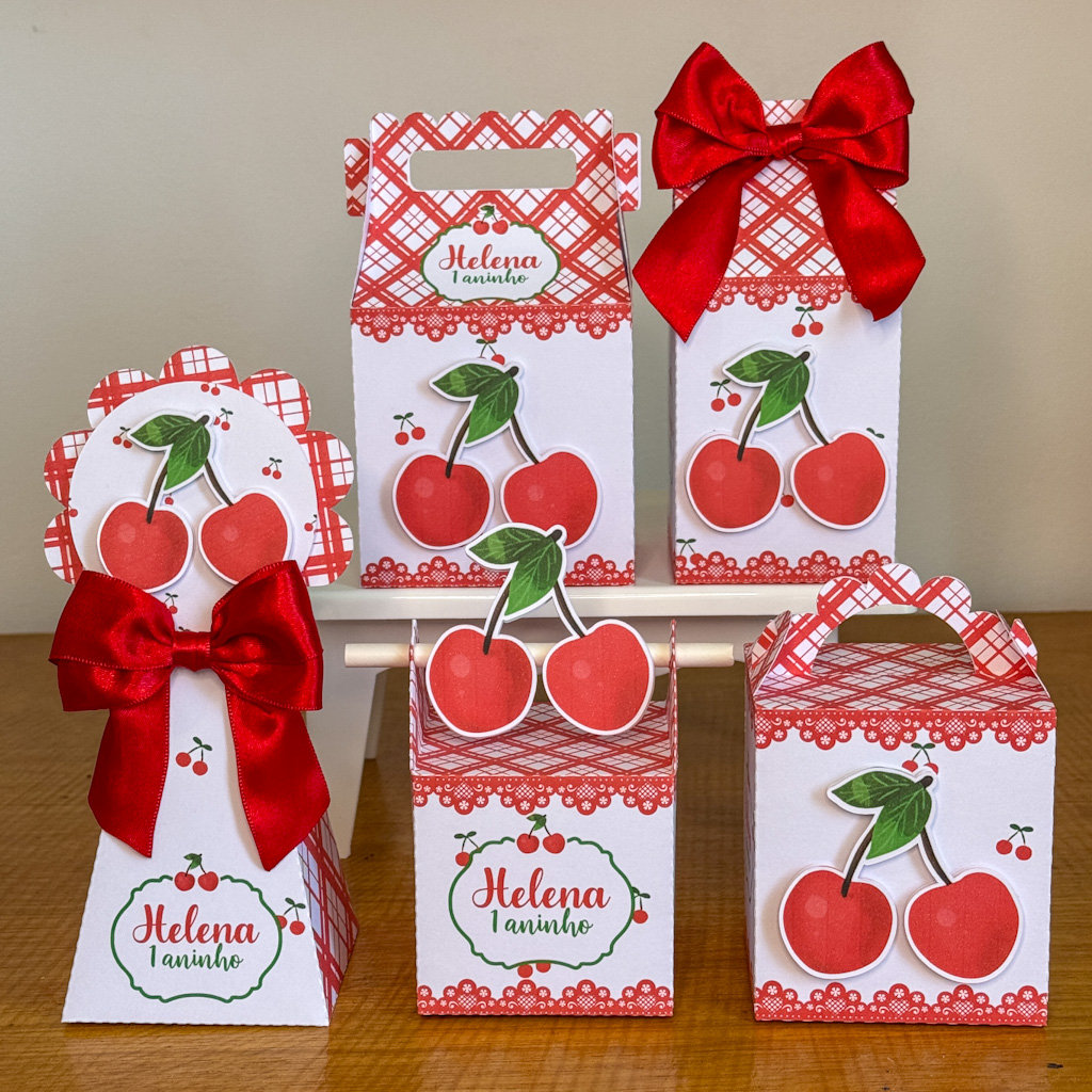 decoração festa cerejinha vintage
