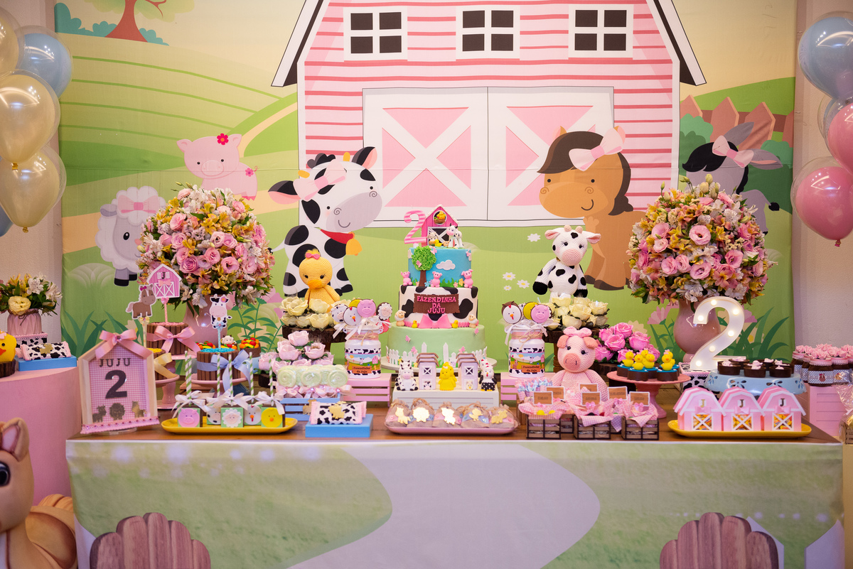 decoracao de festa com 2 temas