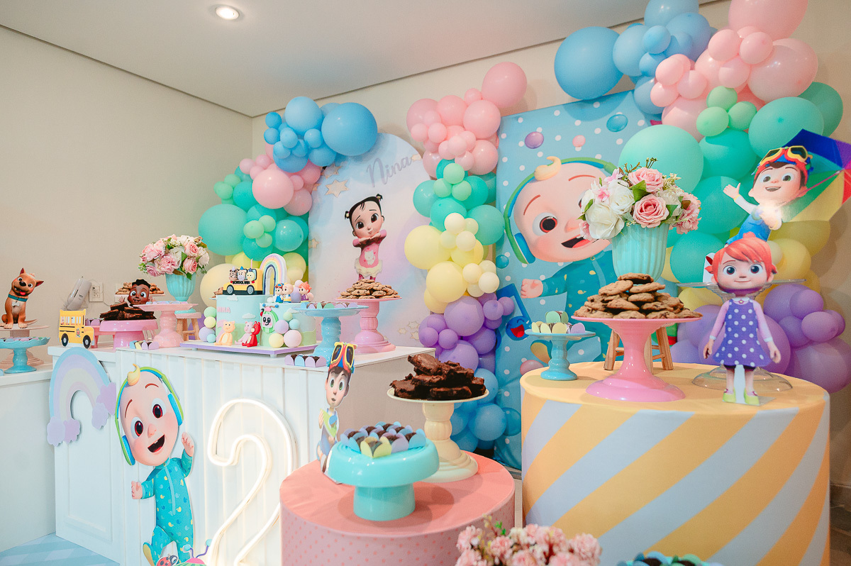 decoracao de festa com 2 temas