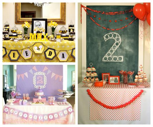 decoracao de festa com 2 temas