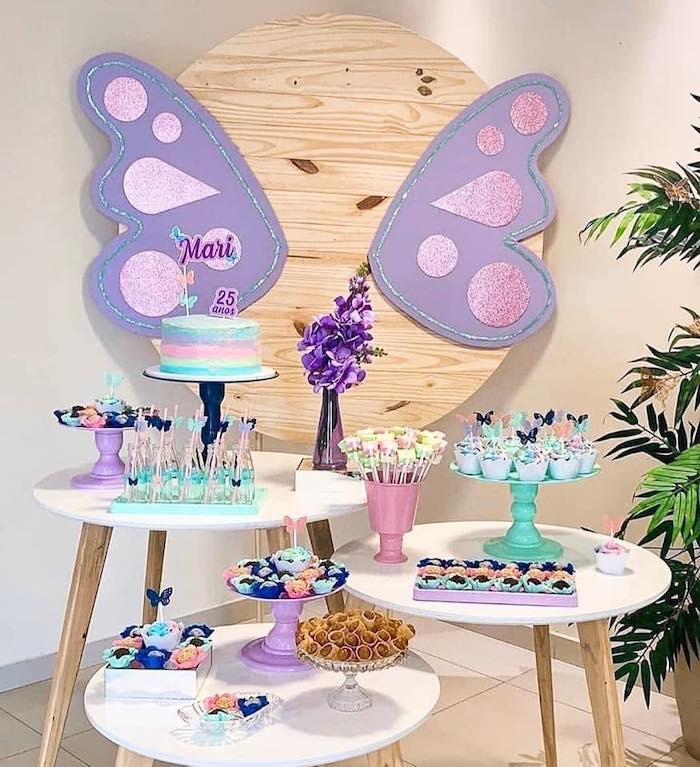 decoração de festa de borboletas