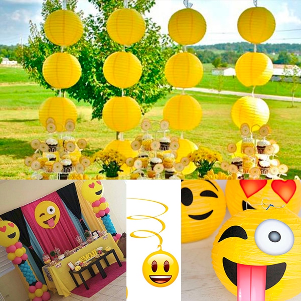 decoração de festa emoji