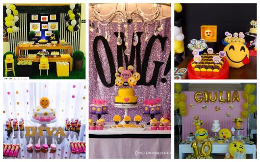 decoração de festa emoji