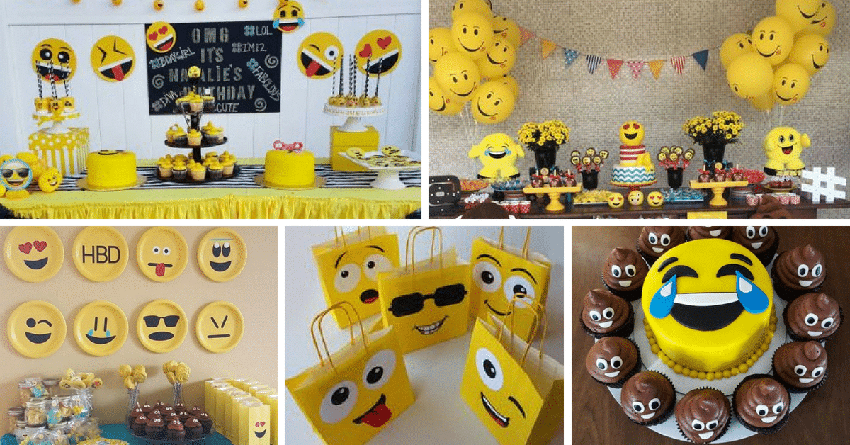 decoração de festa emoji