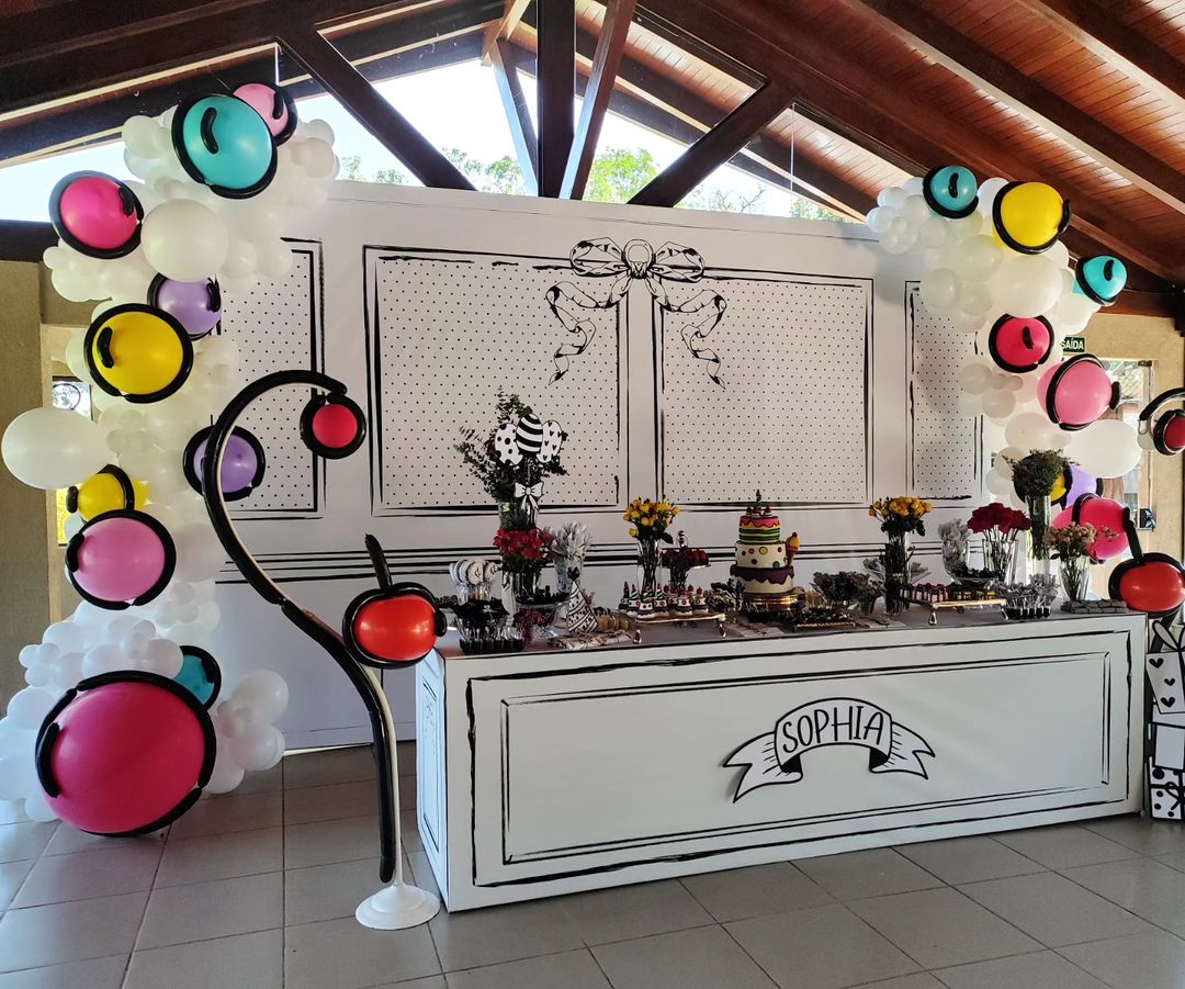 decoração de festa fantasia