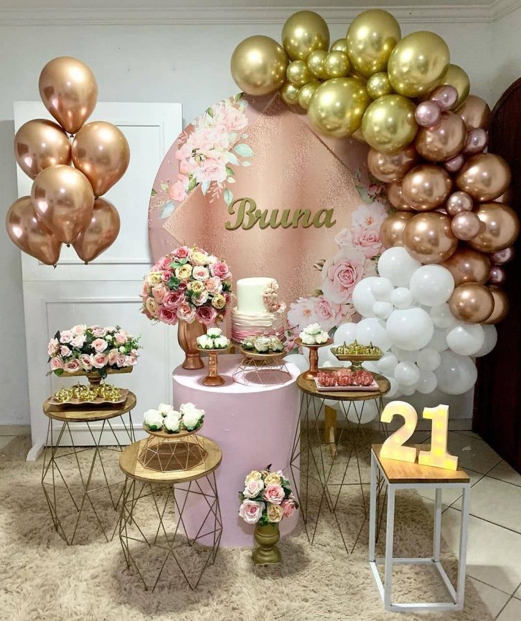 decoração festa feminina simples e barato
