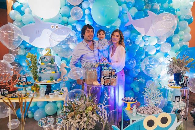 decoração de festa fundo do mar