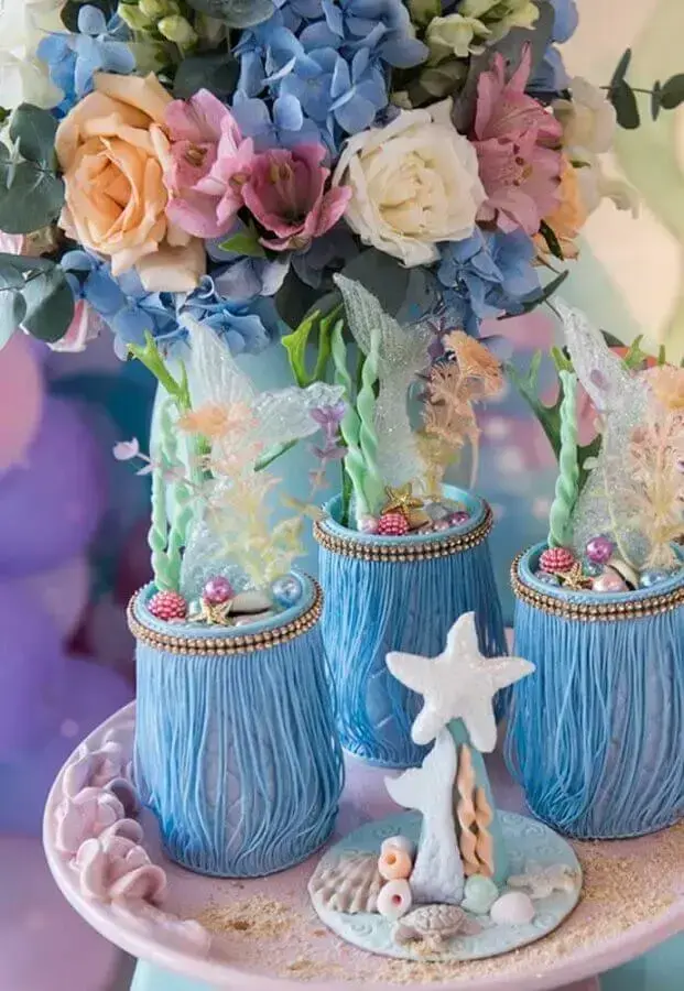 decoração de festa fundo do mar