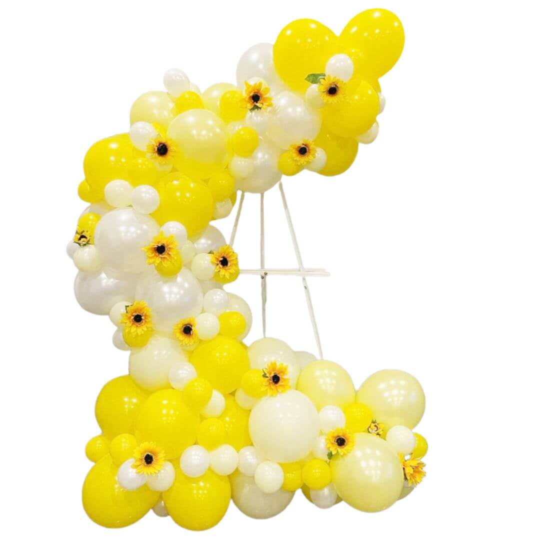 DIY centro de mesa festa girassol simples