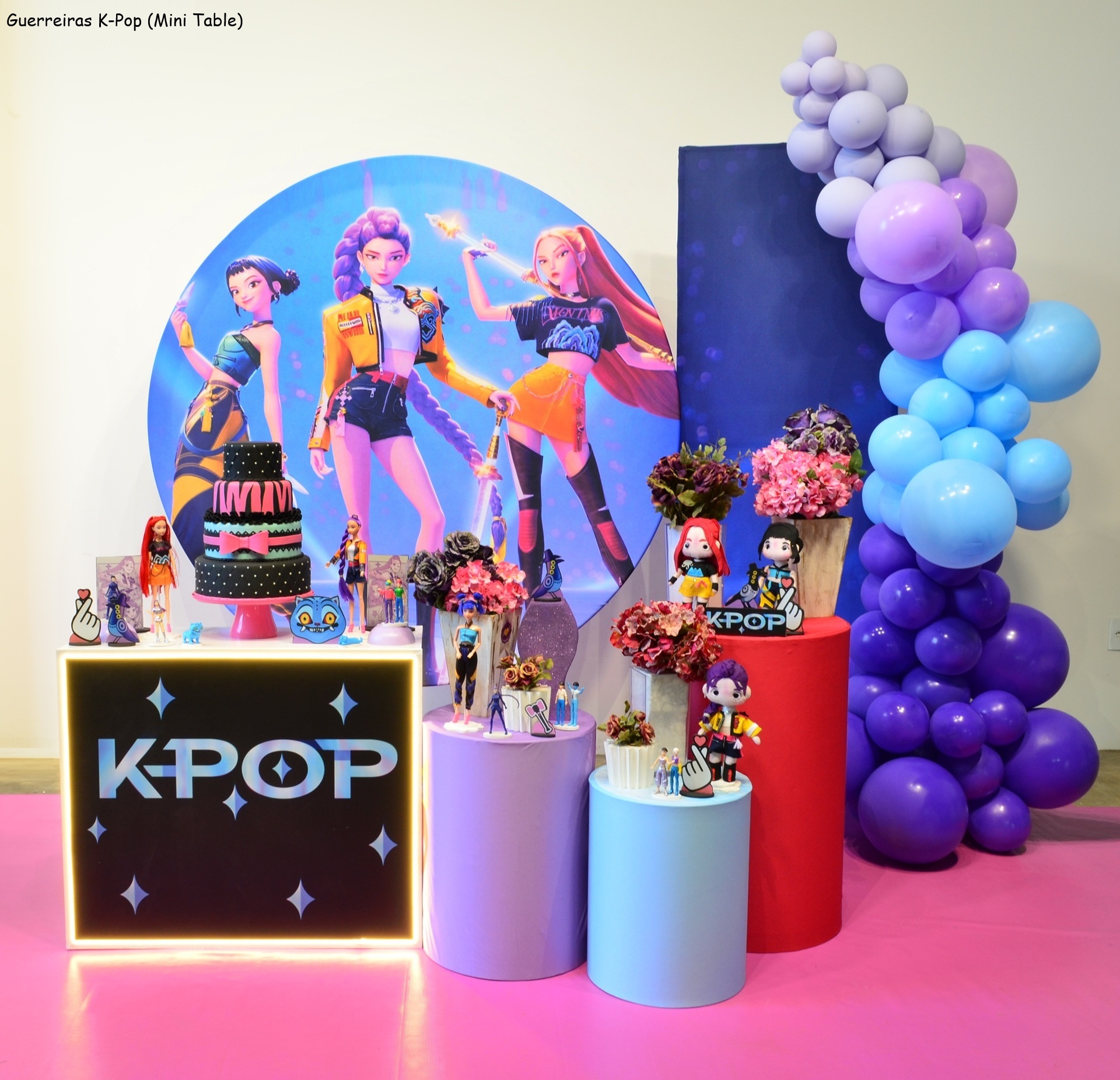 decoração de festa guerreiras do kpop