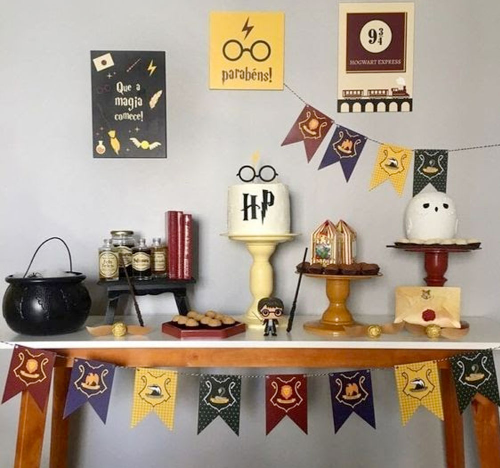 decoração de festa harry potter