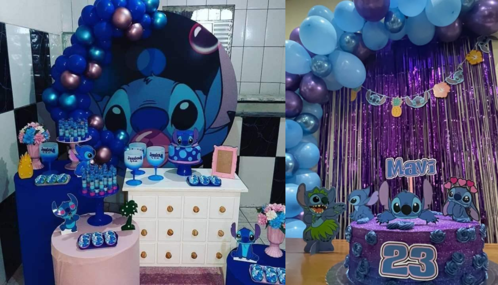 decoração de festa infantil stitch