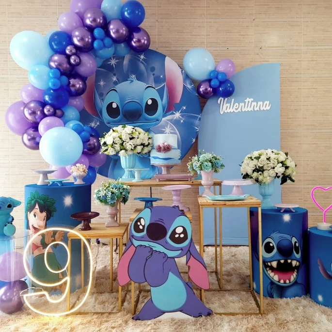 decoração de festa infantil stitch