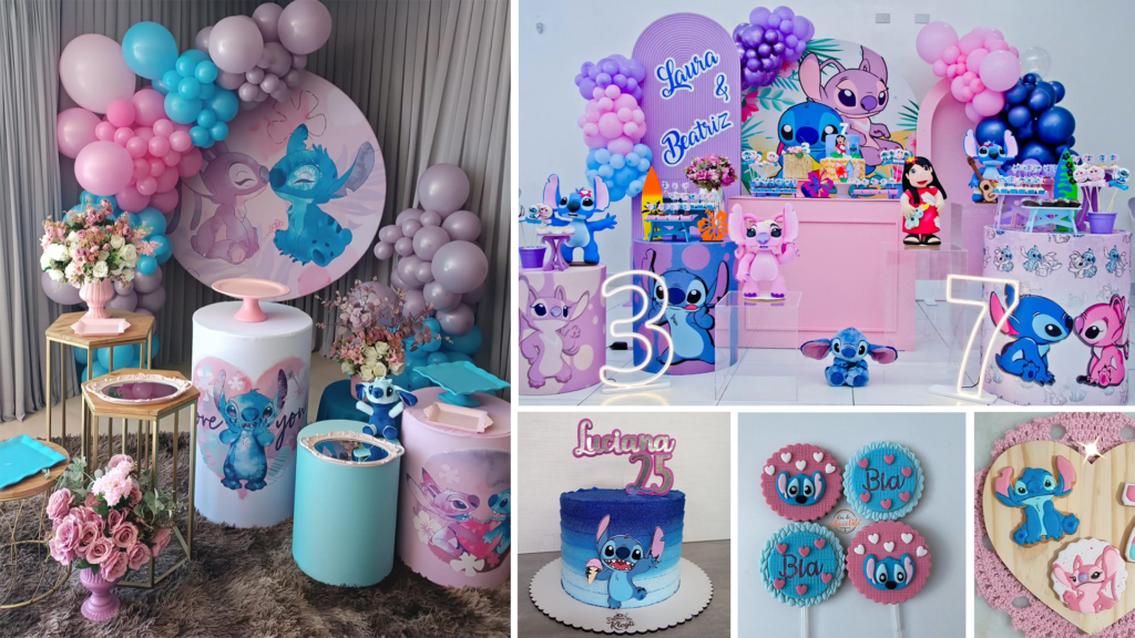 decoração de festa infantil stitch