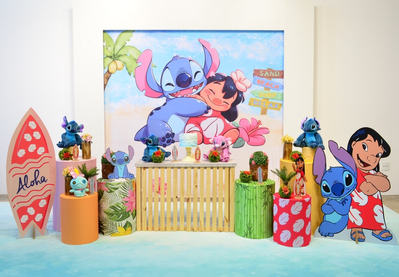 decoração de festa infantil stitch