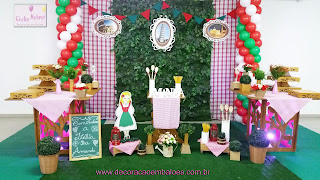 decoração de jantar italiano