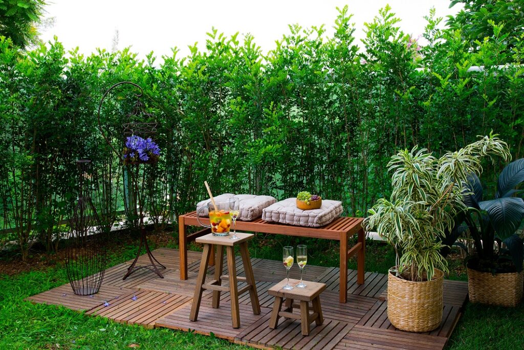 decoração de festa jardim