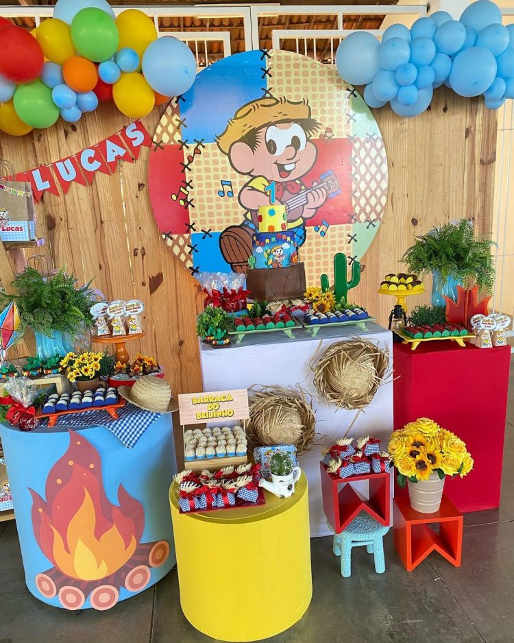 decoração mesa de doces festa junina