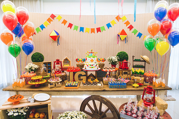 decoração festa junina em casa