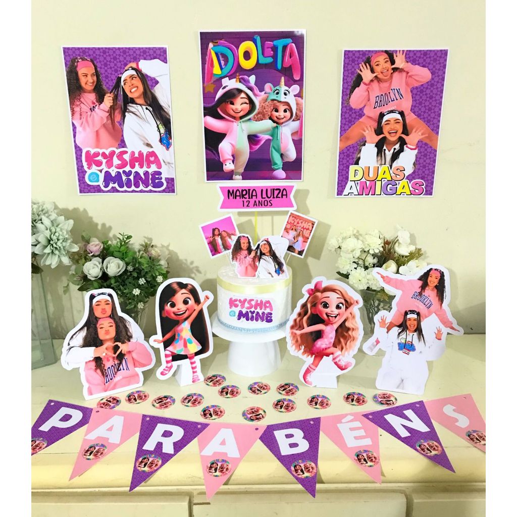 Decoração Kysha e Mine para aniversário