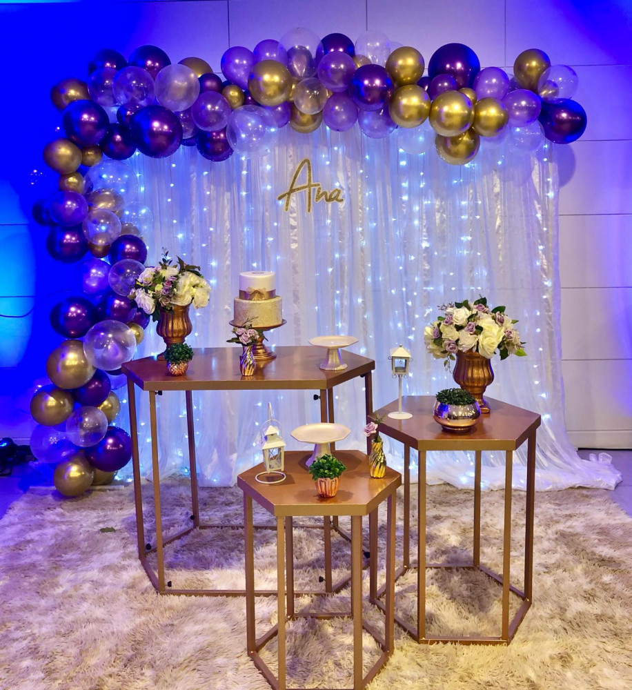 decoracao de festa lilas