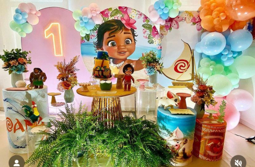 decoração de festa moana