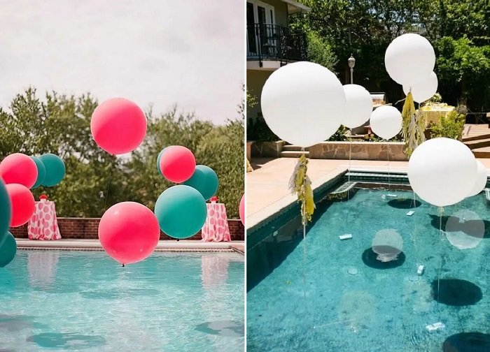 como fazer balões iluminados para festa na piscina
