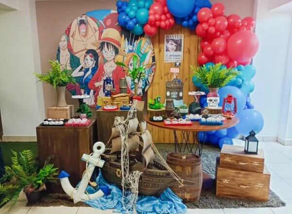 decoração de festa one piece