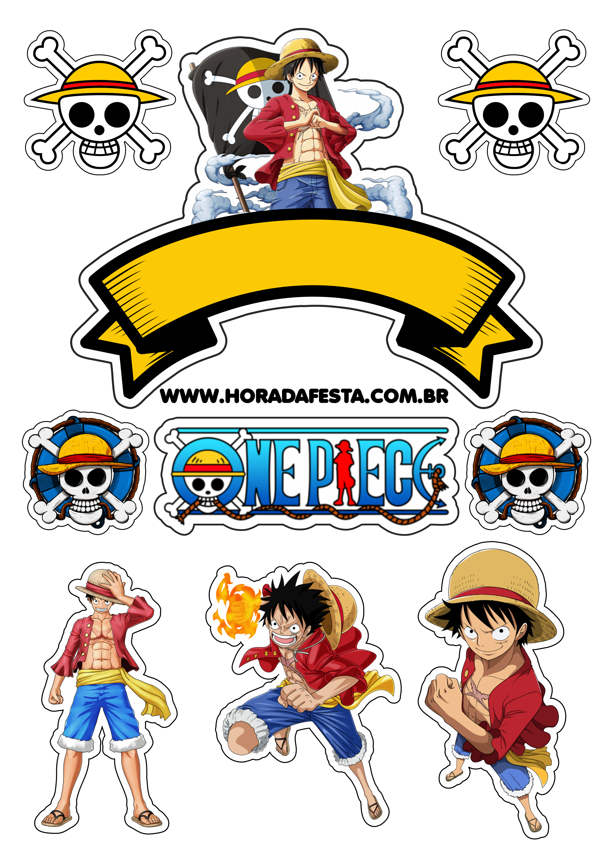 decoração de festa one piece