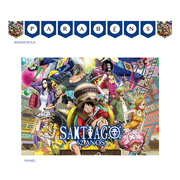 decoração de festa one piece