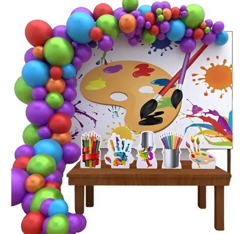 painel de festa infantil colorido