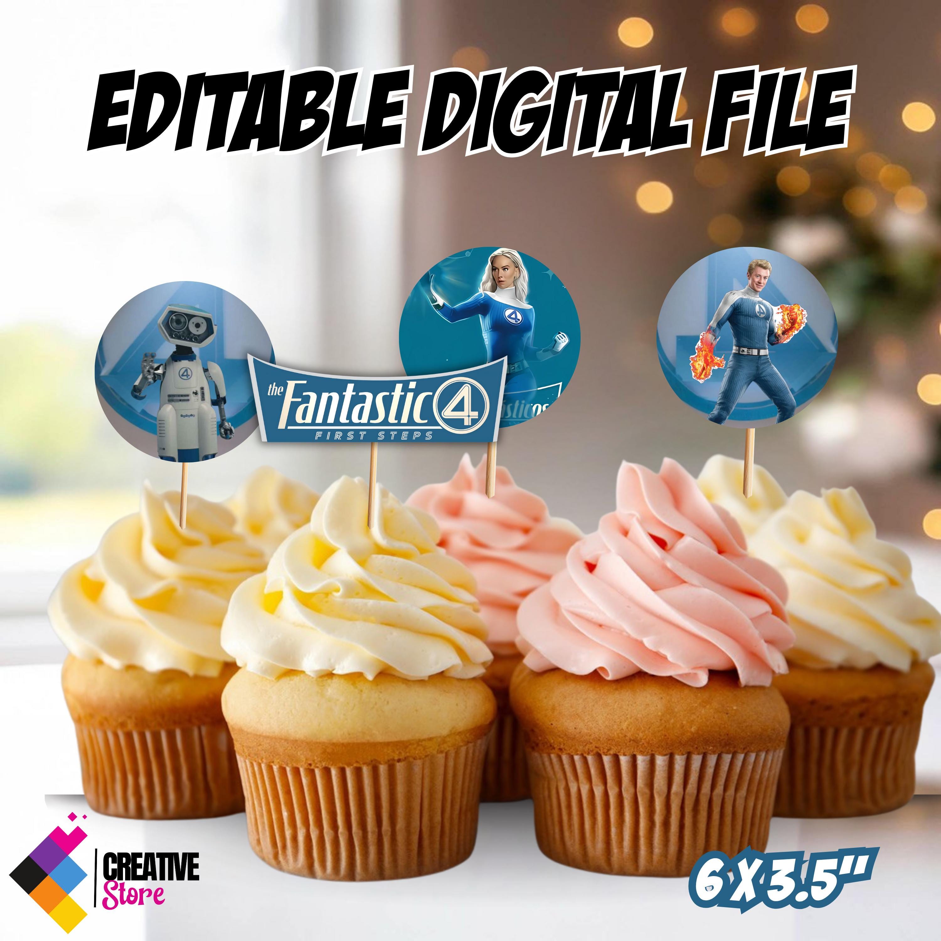 Decoração de Mesa Quarteto Fantástico: Painéis