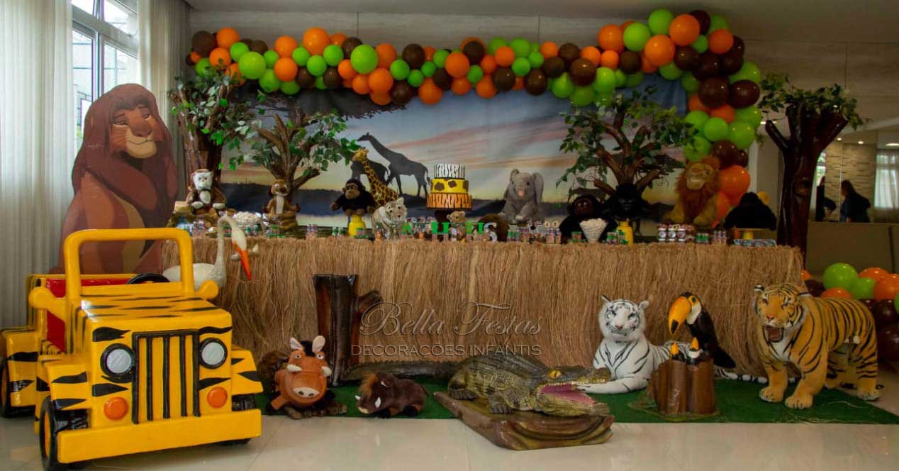 decoração safari festa infantil