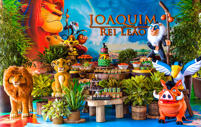 decoração festa rei leão gêmeos