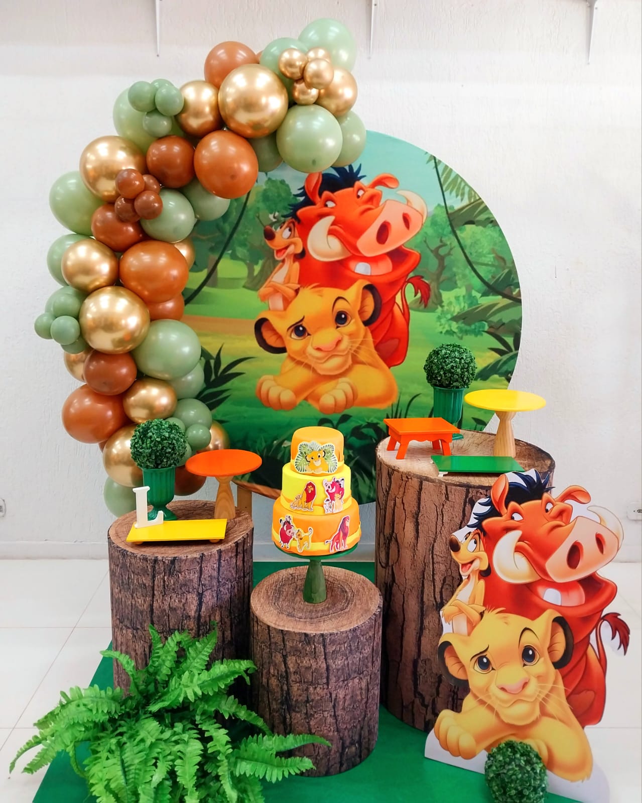 decoração festa rei leão gêmeos