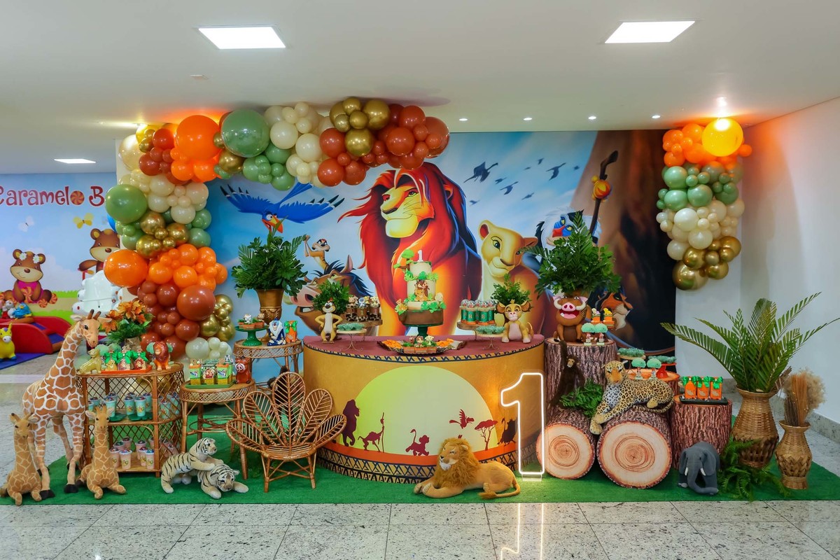 decoração festa rei leão em casa