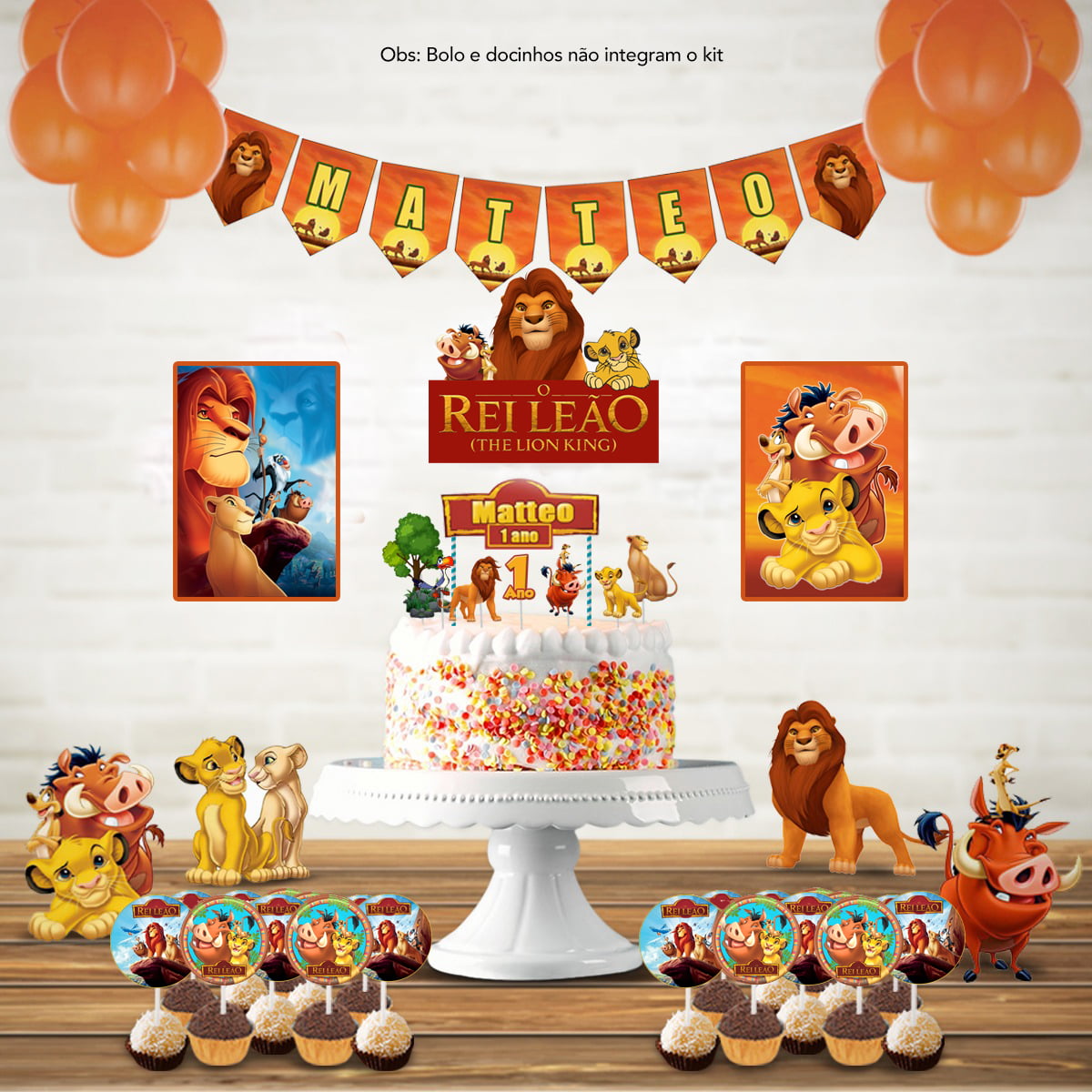 decoração festa rei leão salão de festas