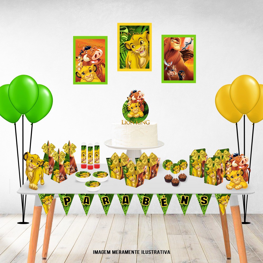 decoração aniversário 1 ano rei leão