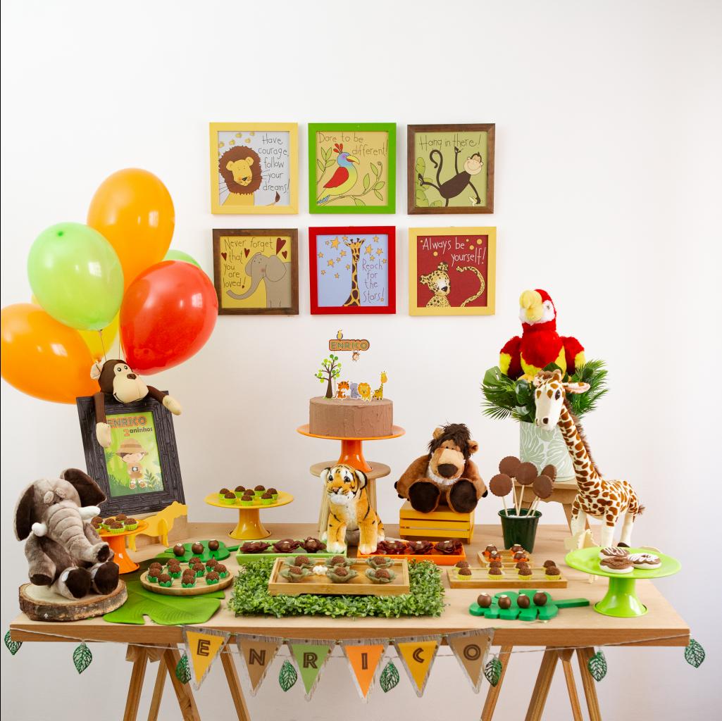 decoração festa safari luxo