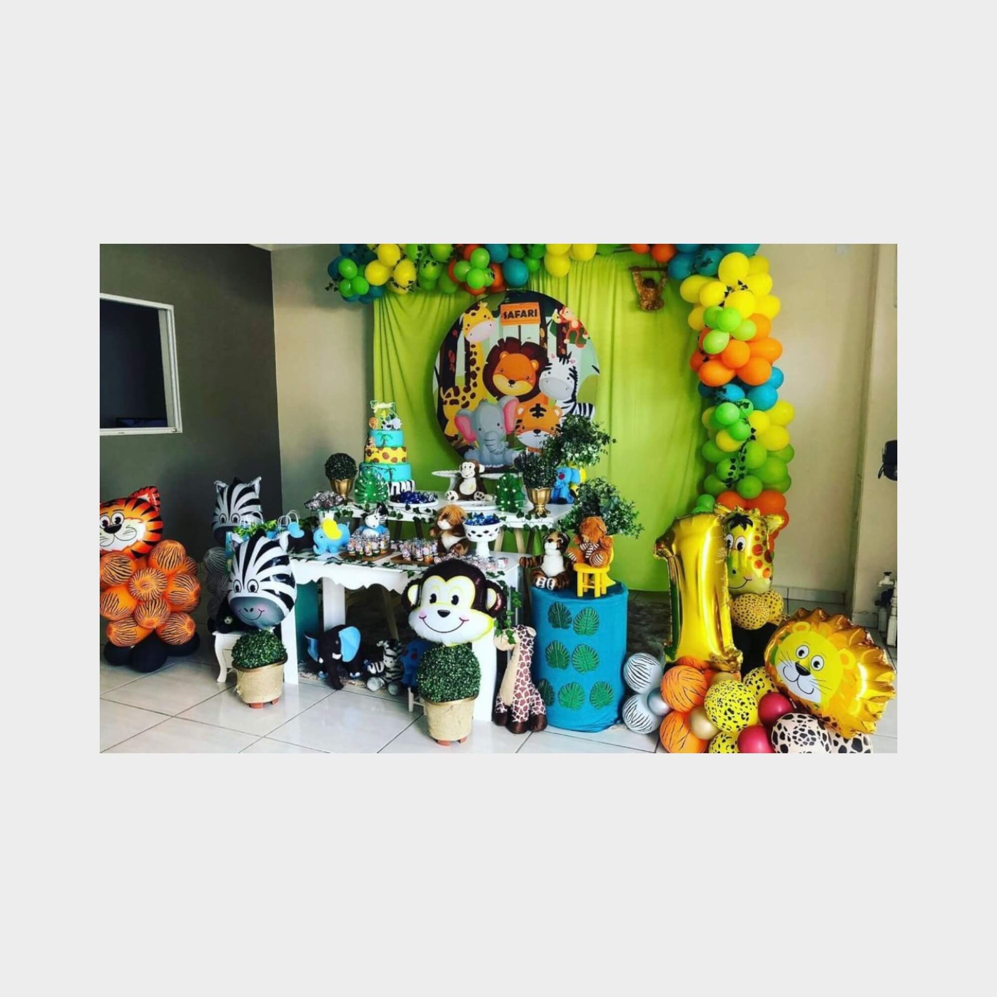 decoração festa safari 5 anos