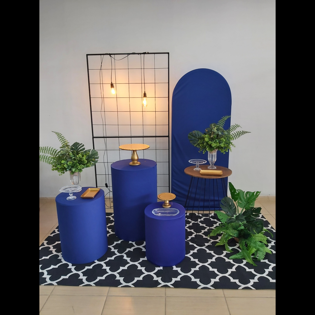 decoração de festa simples azul