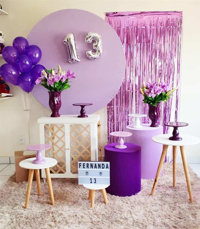 decoração de festa simples feminina