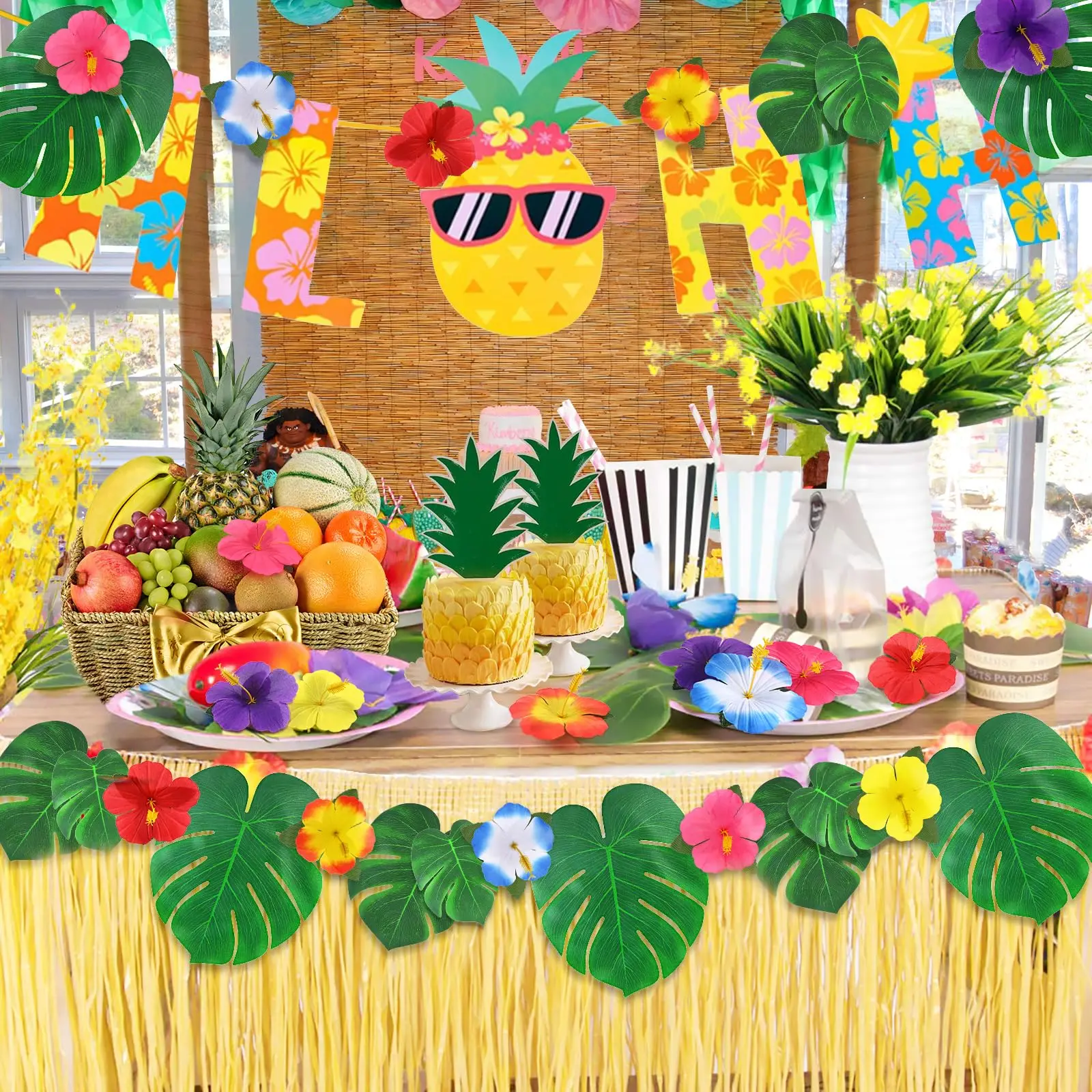 decoração festa tardezinha vs festa havaiana