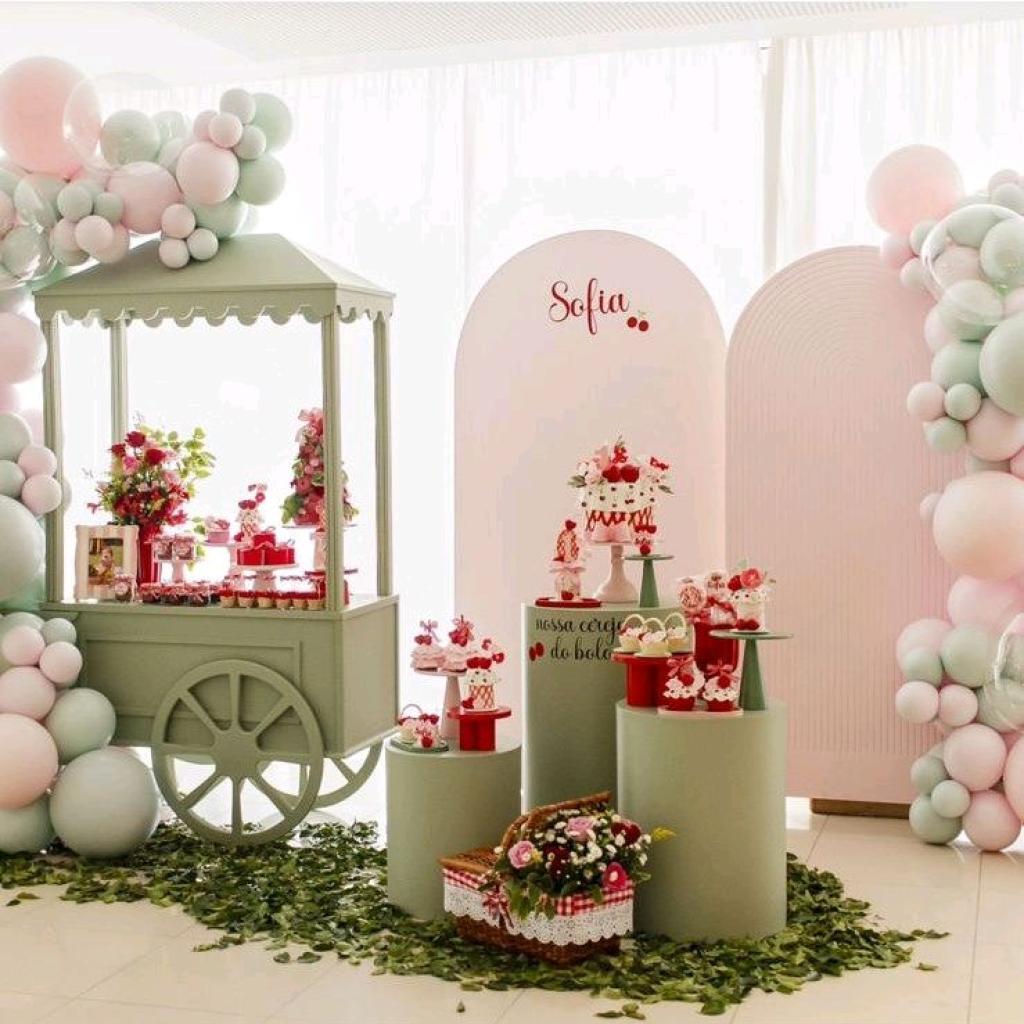 decoração festa cerejinha