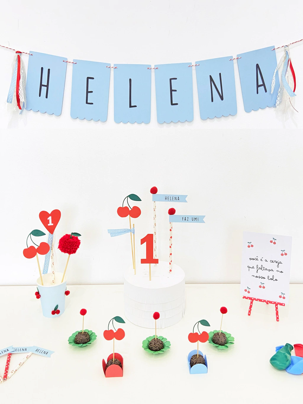 decoração tema cereja infantil