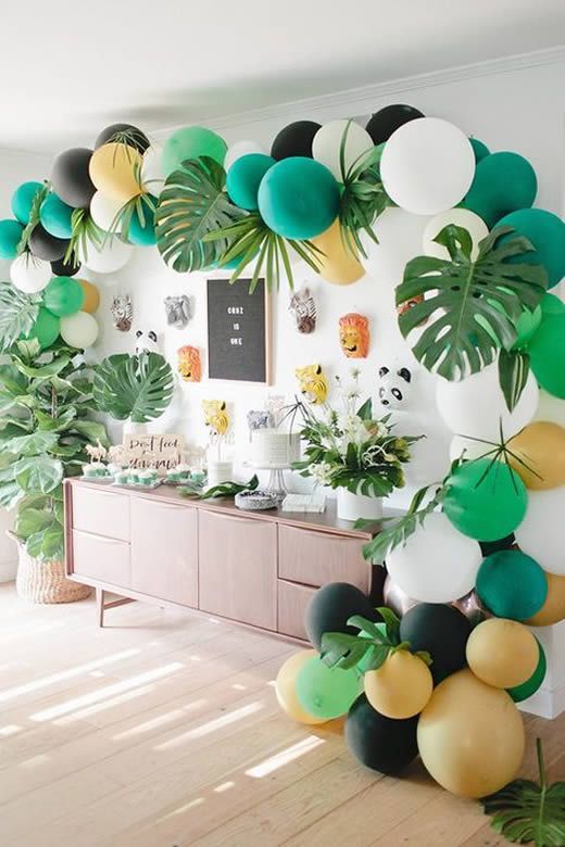 decoração de festa tropical