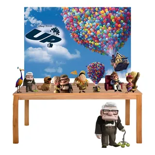 decoração up altas aventuras mesa principal