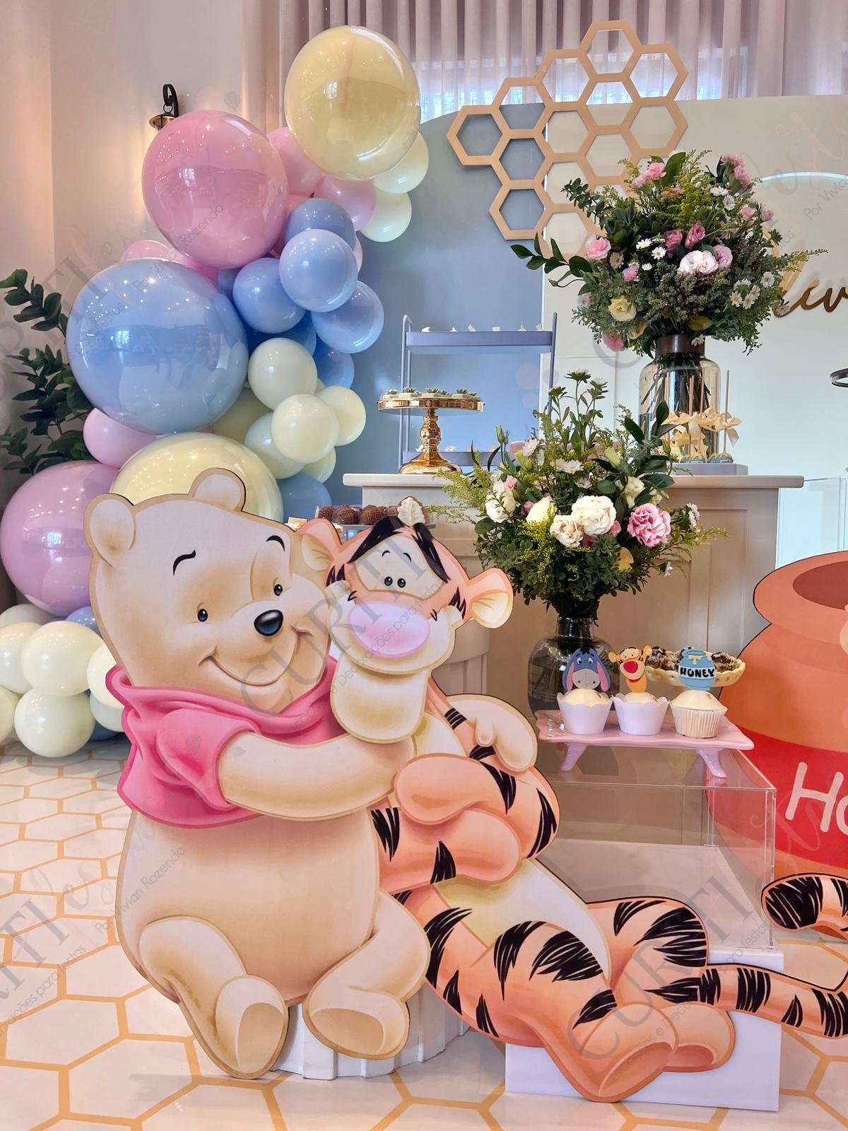quanto custa decoração completa festa ursinho pooh