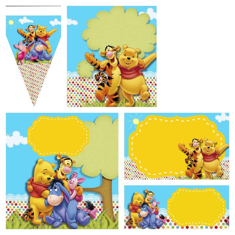 decoração ursinho pooh vs decoração tema floresta